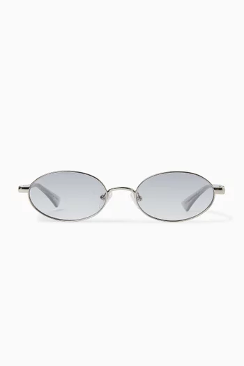 Icicle Oval Sunglasses in Metal