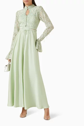 Embellished Lace Dress