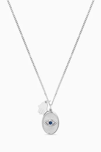 Third Eye Pendant Necklace in Sterling Silver