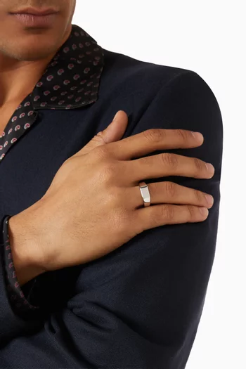 Geo Signet Ring in Sterling Silver