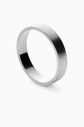 4mm Silver Ring in Matte Sterling Silver