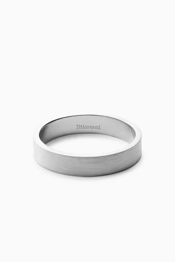 4mm Silver Ring in Matte Sterling Silver