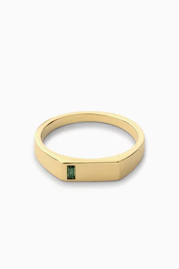Valor Quartz Signet Ring in Gold Vermeil