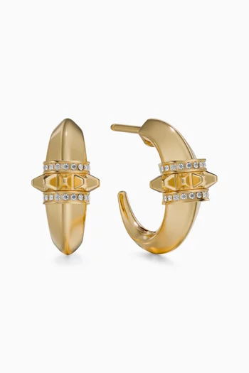 Hab El Hayl Diamond Hoop Earrings in 18kt Gold