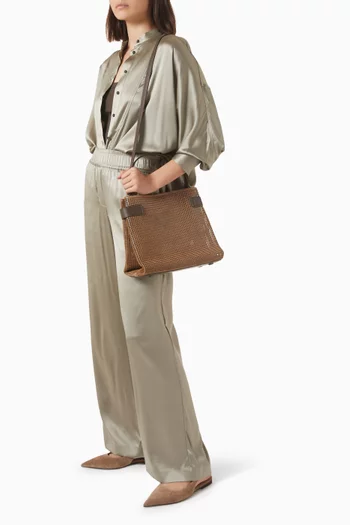 Essence Top-handle Bag in Net Leather