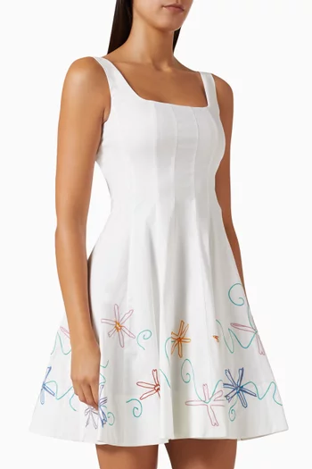 Wells Mini Dress in Cotton Blend