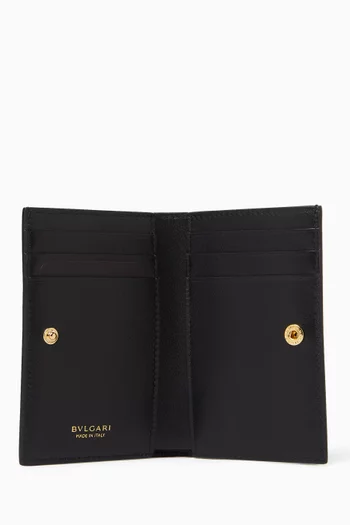 Serpenti Forever Bi-fold Card Holder in Karung Leather