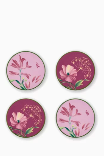Florenza Coasters in Porcelain, Set of 4