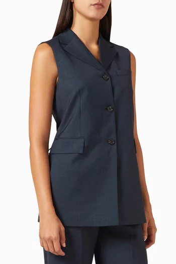 Vented Vest in Twill