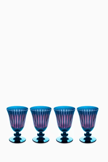 Prism Wine Glasses, Set of 4
