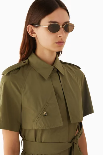Oval Sunglasses in Metal