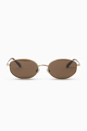 Oval Sunglasses in Metal