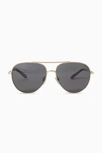 Aviator Sunglasses in Gold-tone Metal