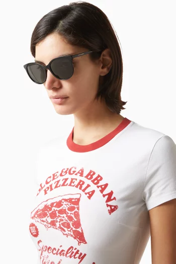 Round Sunglasses in Acetate