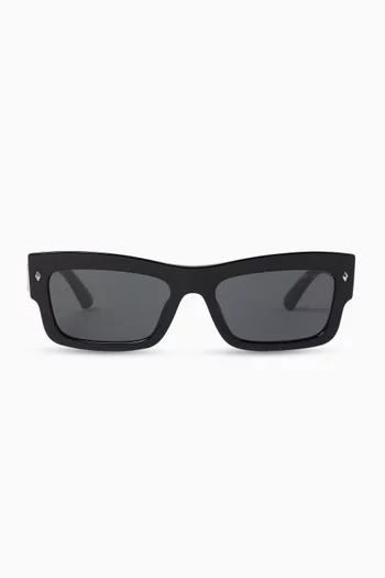 Rectangular Sunglasses in Acetate