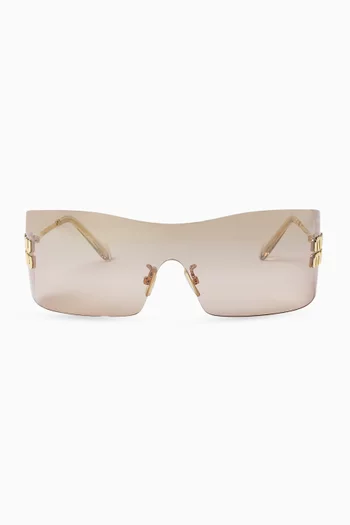 Rectangular Sunglasses in Metal