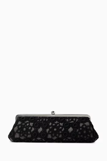 Small Haloes Le Long Clutch in Linen