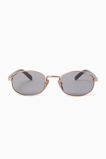 Oval Sunglasses in Metal