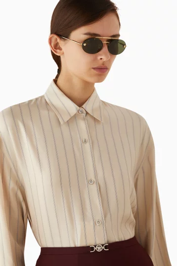 Oval Sunglasses in Metal