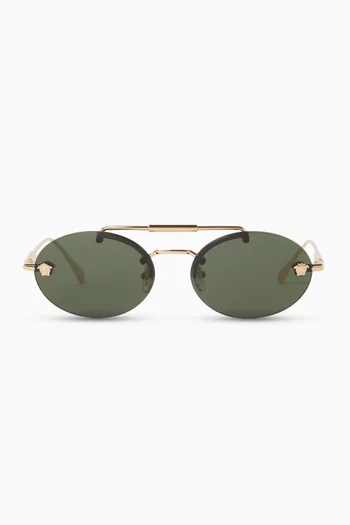 Oval Sunglasses in Metal