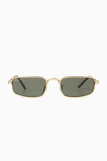 x A$AP Rocky Rectangular Sunglasses in Gold-tone Metal