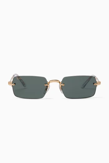 x A$AP Rocky Rectangular Sunglasses in Metal
