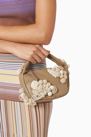 Small Moss Top-handle Bag in Leather