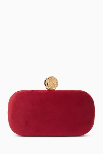 Small Moon On Box Clutch in Velvet