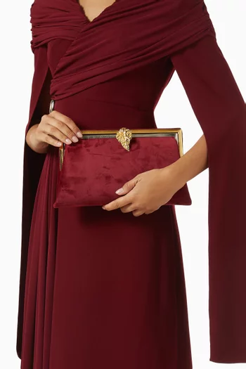 Leaf Grace Clutch in Velvet