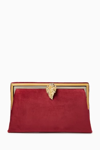 Leaf Grace Clutch in Velvet