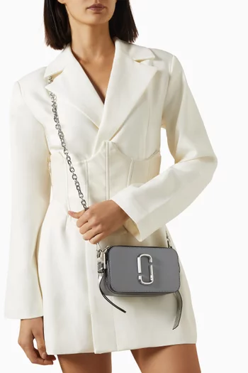 The Colorblock Chain Snapshot Bag in Saffiano Leather
