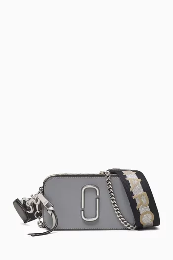 The Colorblock Chain Snapshot Bag in Saffiano Leather