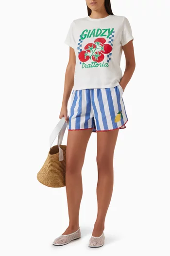 x Giadzy Crewneck T-shirt in Cotton