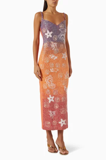 Glow Beaded Maxi Dress