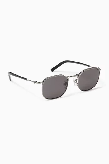 Irregular Sunglasses in Metal