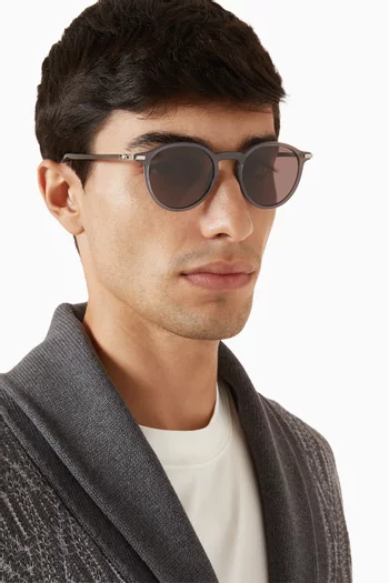 Round Sunglasses in Acetate