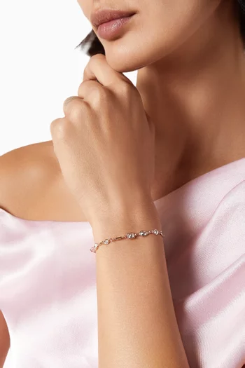 Crystal Bracelet in Rose Gold-plated Sterling Silver