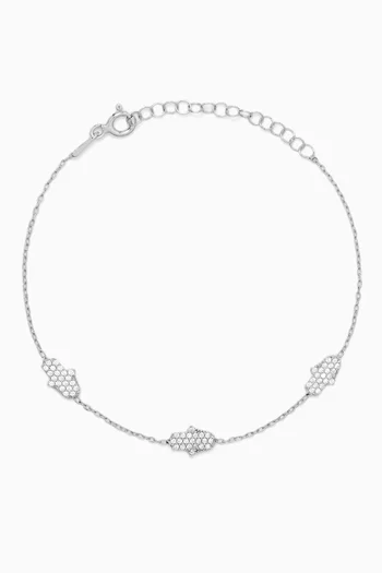 Hamsa Charm Chain Bracelet in Sterling Silver