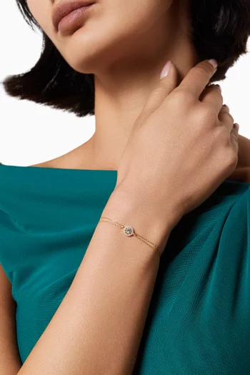 Double-chain Bracelet in Gold-plated Sterling Silver