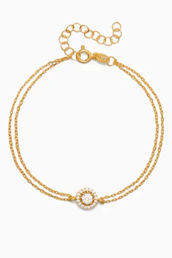 Double-chain Bracelet in Gold-plated Sterling Silver