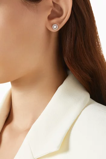Cubic Zirconia Earrings in Rhodium-plated Sterling Silver