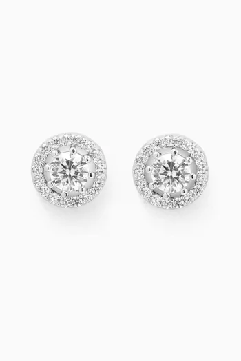 Cubic Zirconia Earrings in Rhodium-plated Sterling Silver