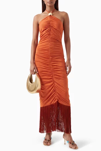 Zoe Ruched Dress in Jersey