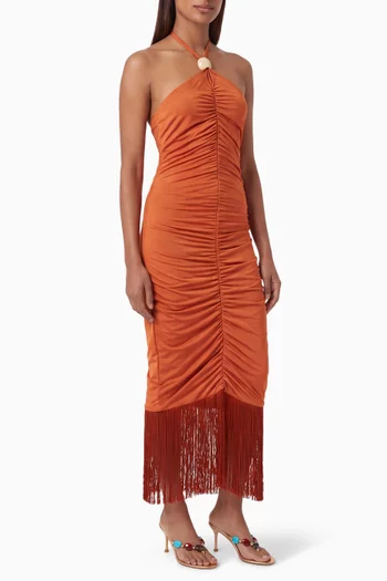 Zoe Ruched Dress in Jersey