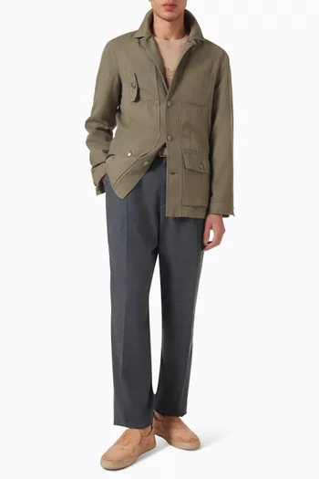 Pocket Jacket in Cotton & Linen