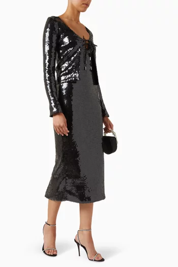 Che Paillette Midi Dress