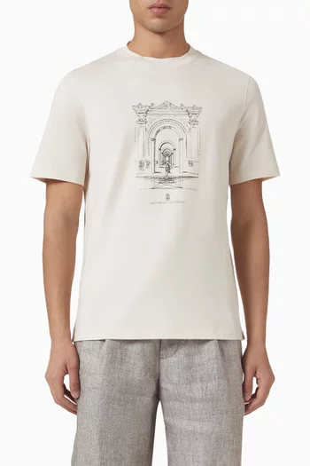 Graphic-print T-shirt in Cotton