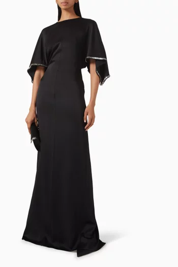 Embellished Handkerchief Maxi Dress