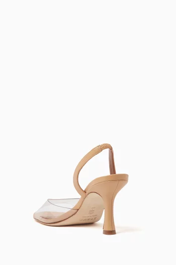 Brigitte 80 Sandals in PVC & Leather