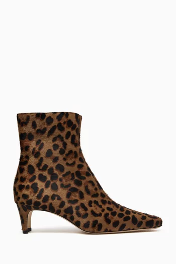 Wally 55 Cheetah-print Ankle Boots in Haircalf